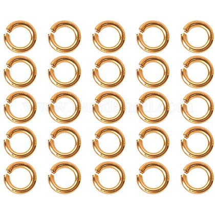 PH PandaHall 1100pcs 4mm Brass Jump Rings Jewelry Connector Rings for Earring Bracelet Necklace Jewelry DIY Craft KK-PH0006-4mm-G-1