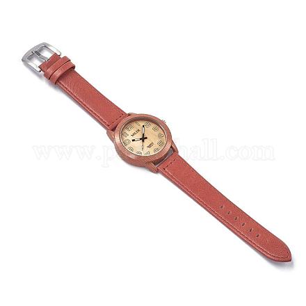 Imitation Leather Quartz Wristwatches WACH-D072-01-1