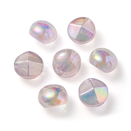 Placage uv perles acryliques transparentes lumineuses OACR-P010-05C-1