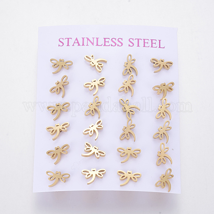 304 Stainless Steel Stud Earrings EJEW-L227-026G-1
