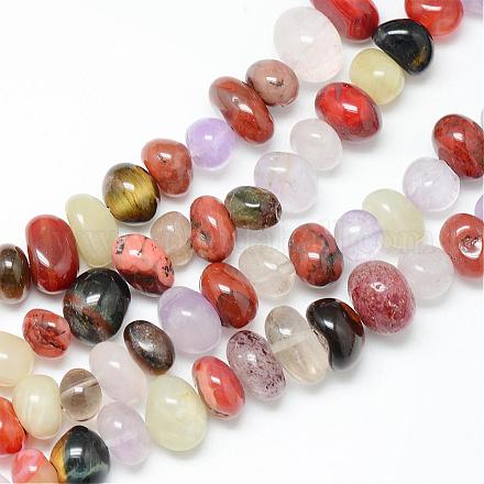 Natural & Synthetic Mixed Stone Bead Strands G-R358-03-1