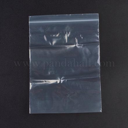プラスチックジップロックバッグ  再封可能な包装袋  トップシール  セルフシールバッグ  長方形  ホワイト  20x14cm  片側の厚さ：3.9ミル（0.1mm）  100個/袋 OPP-G001-B-14x20cm-1