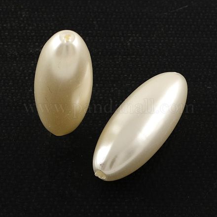 ABS Plastic Imitation Pearl Rice Beads MACR-S259-A41-1