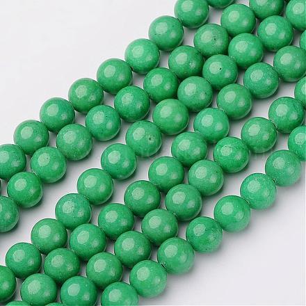 Chapelets de perles en jade Mashan naturel G-K151-10mm-19-1