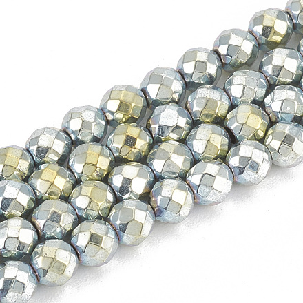 Electroplate Non-magnetic Synthetic Hematite Beads Strands G-N0318-30-C-1