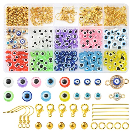 Kit di creazione di gioielli orecchini fai da te a tema malocchio DIY-FS0003-69-1