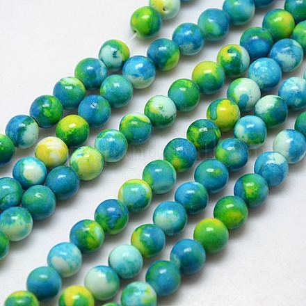 Synthetic Fossil Beads Strands G-L028-6mm-12-1