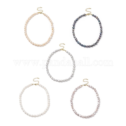 Colliers de perles naturelles pour femmes NJEW-JN04107-1