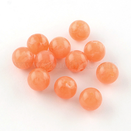 Round Imitation Gemstone Acrylic Beads OACR-R029-6mm-13-1
