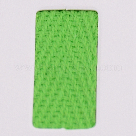 綿ツイルテープリボン  ヘリンボーンリボン  裁縫用  ライムグリーン  1インチ（25mm） X-OCOR-WH0063-19L-1