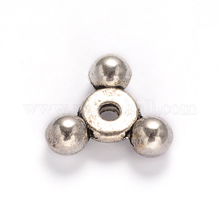 Dreieck tibetischen Stil Legierung Perlen PALLOY-ZN46051-AS-RS-1
