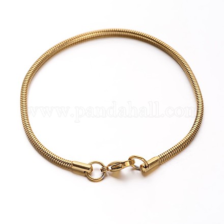 304 Stainless Steel Snake Chains Bracelets BJEW-O091-06G-1