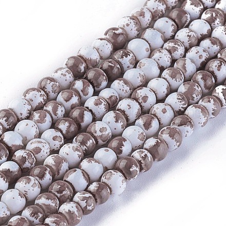Chapelets de perles en verre peint GLAA-F096-A-63-1