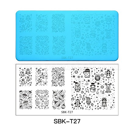 Plaques d'estampage d'art d'ongle en acier inoxydable MRMJ-S048-SBK-T27-1