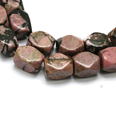 Natural Rhodonite Faceted Rhombus Beads Strands G-L235-09A-1