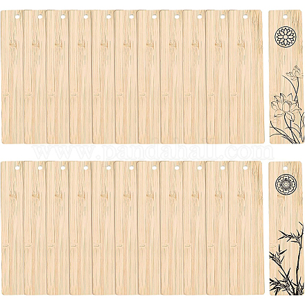 Benecreat 24 шт. пустая бамбуковая закладка FIND-BC0003-45A-1