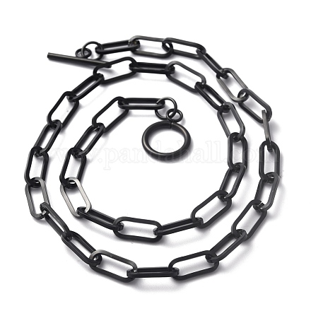 Collares de cadena de clip de acero inoxidable 304 NJEW-O124-01EB-1