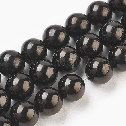 Carbone naturale perle di quarzo fili G-E496-01-8mm-1
