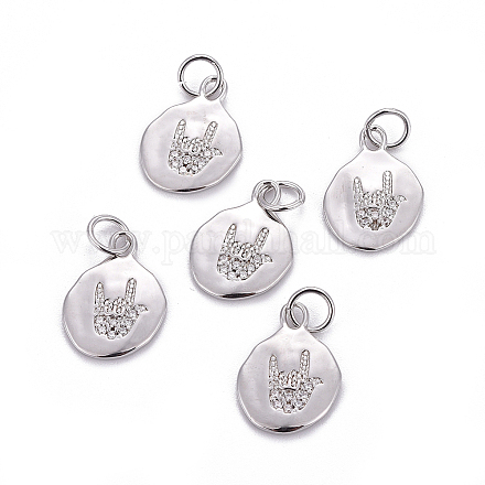 Латунные микропейв с кубическим цирконием asl charms X-KK-G360-11P-1