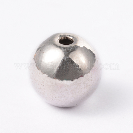 Tibetan Style Alloy Round Beads PALLOY-ZN818-8mm-AS-RS-1