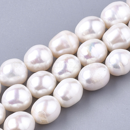 Hebras de perlas de agua dulce cultivadas naturales PEAR-T003-15-1