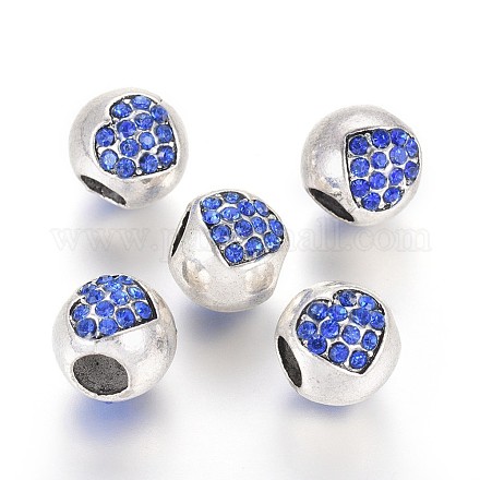 Antique Silver Plated Alloy European Beads CPDL-L021-C01-AS-1