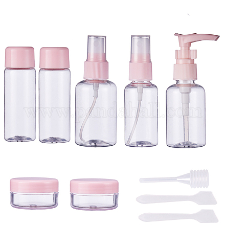 プラスチック化粧品ボトルセット  ピンク  10.5x3.9cm MRMJ-BC0001-25-1