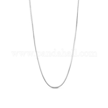 SHEGRACE Rhodium Plated 925 Sterling Silver Snake Chain Necklaces JN734A-1