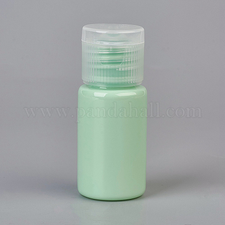10mlマカロンカラーペットプラスチック空フリップキャップボトル  PPプラスチック蓋付き  旅行用液体化粧品サンプル保管用  淡緑色  5.7x2.3cm  容量：10ml（0.34液量オンス） MRMJ-WH0025-A-07-1