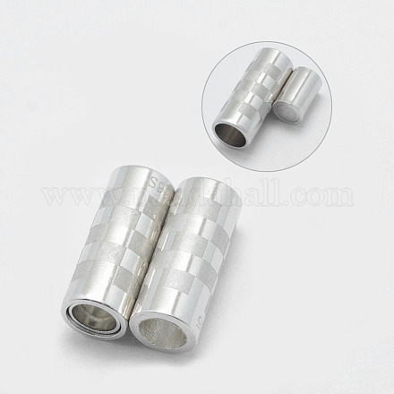 925 магнитные застежки из стерлингового серебра STER-E056-009P-13x5-1