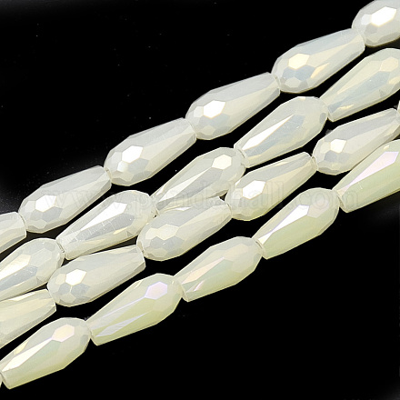 Electroplate Glass Beads Strands EGLA-Q099-A02-1