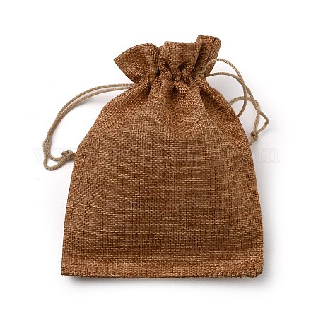 Bolsas de embalaje de arpillera de imitación de poliéster de élite pandahall mochilas de cuerdas ABAG-PH0001-33A-1