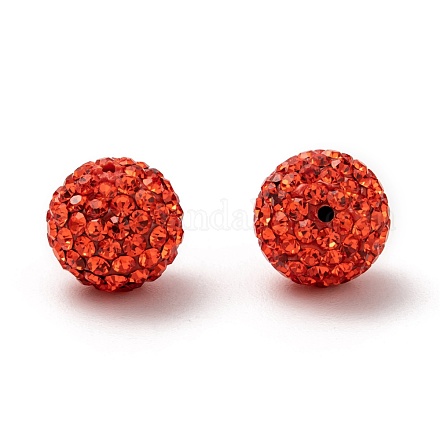 Halb gebohrte tschechische Kristall Strass Pave Disco Ball Perlen RB-A059-H10mm-PP9-236-1