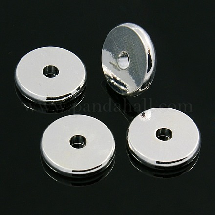 Laiton rondes séparateurs perles plat KK-N002B-S-1