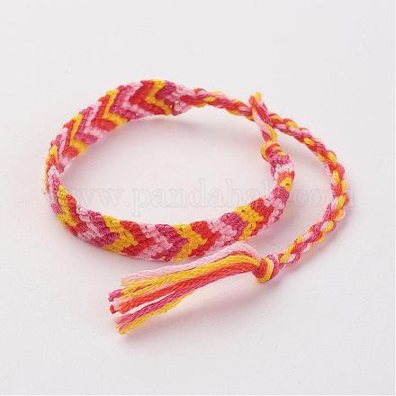 Braided Cotton Cord Bracelets BJEW-N0029-02A-1