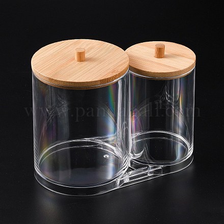 Plástico con recipientes de madera CON-WH0079-95-1