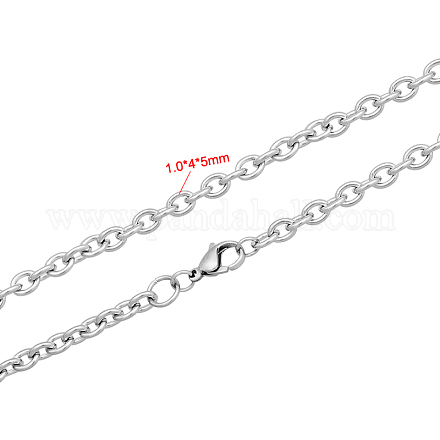 316 Edelstahl Kabelkette Halsketten NJEW-M176-36-C-1