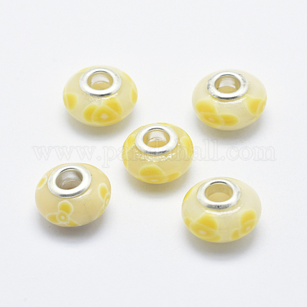 Perles européennes artisanales en pâte de polymère CLAY-K002-A37-1