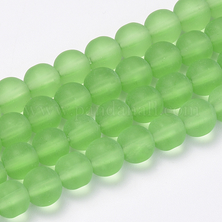 Chapelets de perles en verre transparente   GLAA-Q064-02-8mm-1