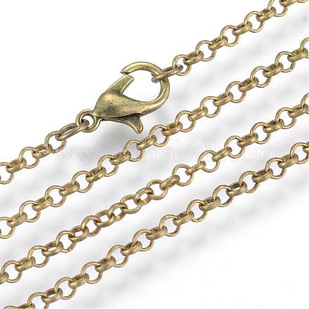 Fabricación de collar de cadenas de rolo de hierro MAK-R017-45cm-AB-1