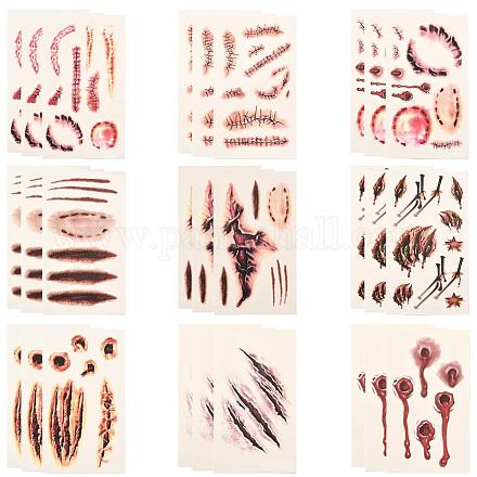 27шт. съемные временные татуировки на шрамах&nbsp;DIY-SP0005-66B-1