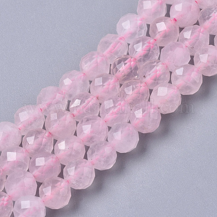 Natürlichen Rosenquarz Perlen Stränge G-R465-10-1