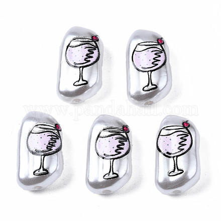 Cuentas de perlas de imitación de plástico abs impresas 3d KY-S163-435-1