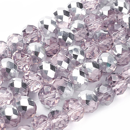 Chapelets de perles en verre électroplaqué X-GR8MMY-19S-1