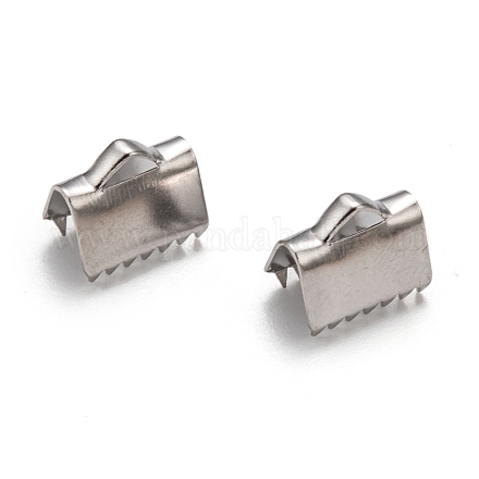 Embouts clip rubans en 304 acier inoxydable STAS-J011-08-1