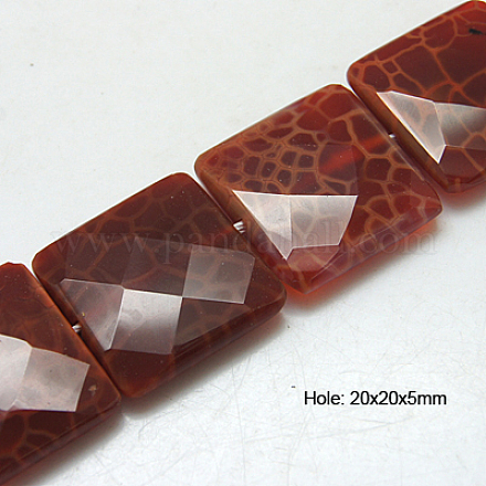 Natural Fire Crackle Agate Beads Strands G-G248-20x20mm-01-1