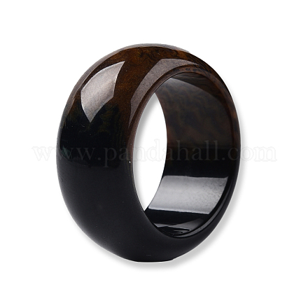 Resin Plain Band Finger Ring for Women RJEW-N041-01-B01-1