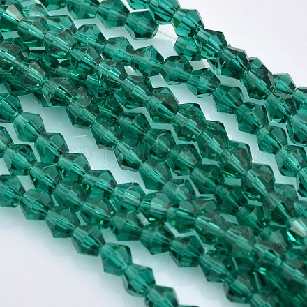 Chapelets de perles en verre à facettes bicone X-EGLA-P017-4mm-09-1