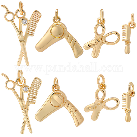 8шт 4 стиля латунные подвески&nbsp;KK-BBC0023-02A-1