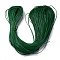 PU Leather Thread Cord, Flat, for DIY Jewelry Making, Dark Green, 2.5~3x1mm, about 107.17~109.36 Yards(98~100m)/Bundle